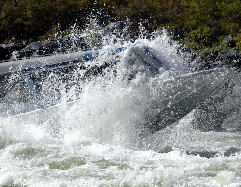 Big whitewater jet boat